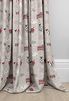 Baa Baa, Peony - Made to Measure Curtains